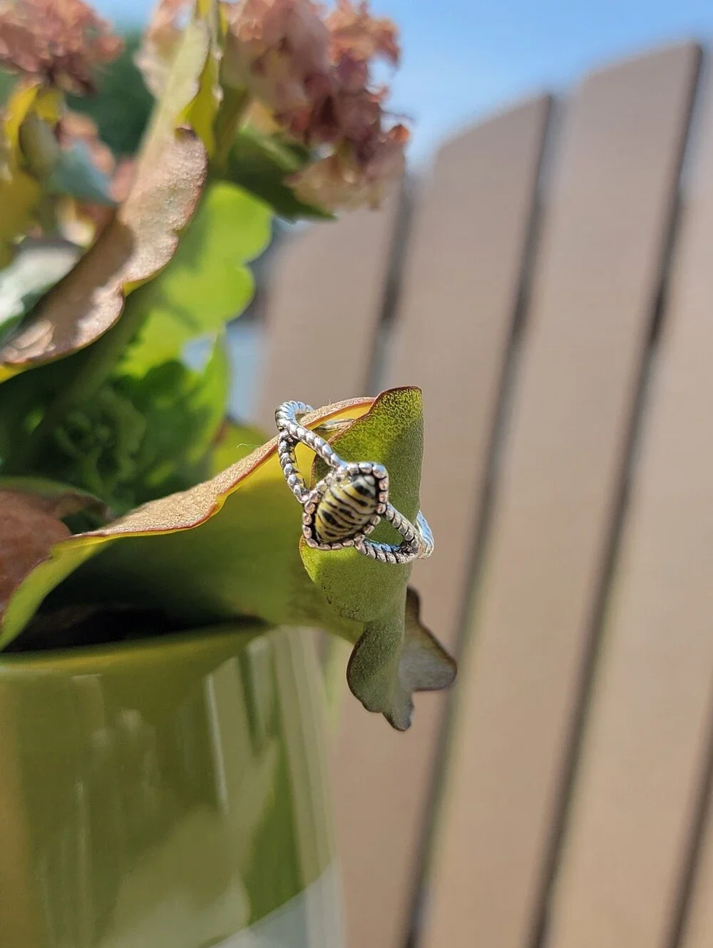Tiger Eye Style Ring Size 7